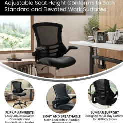 Office Chairs*Flash Furniture Mid-Back Design Mesh Task Chair, Black (BL-X-5M-D-GG)