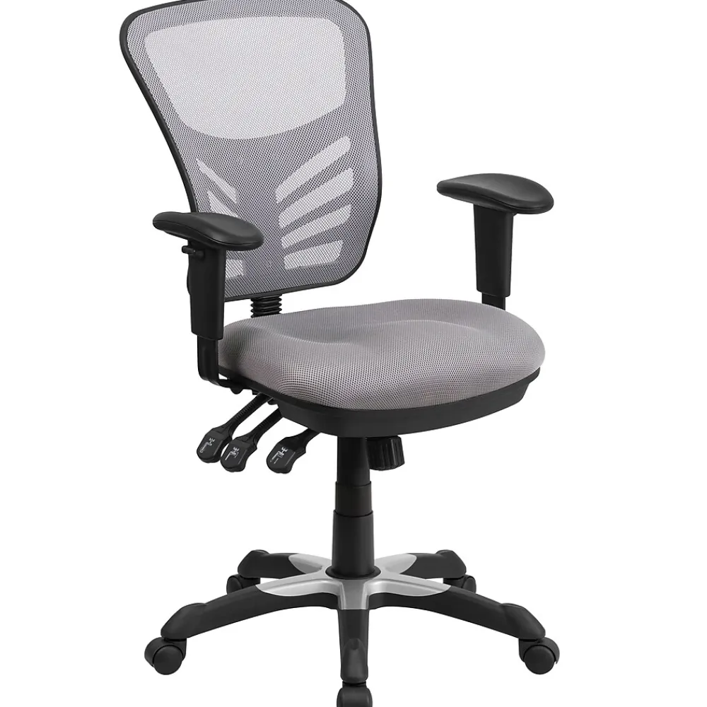 Ergonomic Chairs*Flash Furniture Nicholas Ergonomic Mesh Swivel Mid-Back Multifunction Executive Office Chair, (HL0001GY) Gray