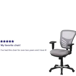 Ergonomic Chairs*Flash Furniture Nicholas Ergonomic Mesh Swivel Mid-Back Multifunction Executive Office Chair, (HL0001GY) Gray