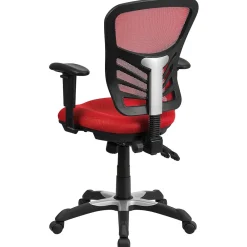 Ergonomic Chairs*Flash Furniture Nicholas Ergonomic Mesh Swivel Mid-Back Multifunction Executive Office Chair, (HL0001) Red