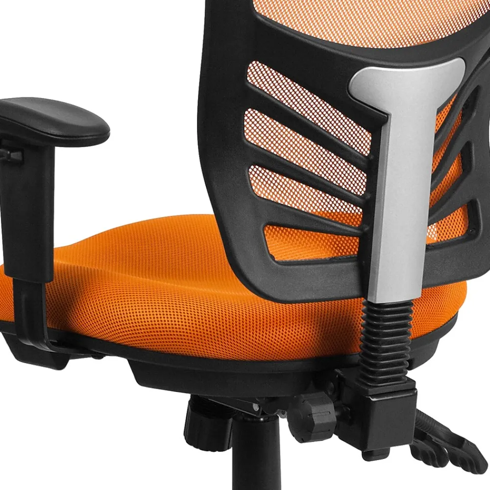 Ergonomic Chairs*Flash Furniture Nicholas Ergonomic Mesh Swivel Mid-Back Multifunction Executive Office Chair, (HL0001OR) Orange