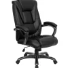 Office Chairs*Flash Furniture Oma Ergonomic LeatherSoft Swivel High Back Executive Office Chair, Black (GO7194BBK)