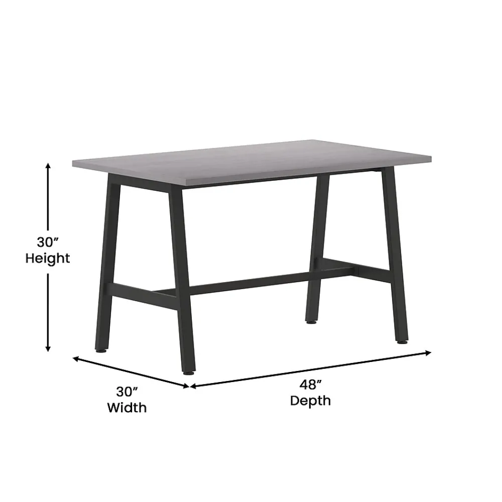 Conference Room Tables*Flash Furniture Redmond 48"W x 30"D Conference Table, Laminate, Gray Oak (MTM4830LTGRYABF)