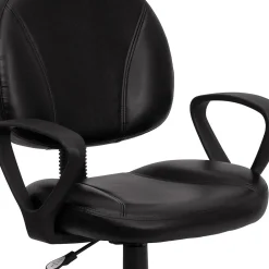 Office Chairs*Flash Furniture Ronald Ergonomic LeatherSoft Swivel Mid-Back Task Office Chair, Black (BT688BKA)