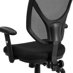 Office Chairs*Flash Furniture Sam Ergonomic Mesh Swivel Mid-Back Multifunction Task Office Chair, Black (GOWY89)