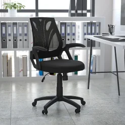 Office Chairs*Flash Furniture Sam Ergonomic Mesh Swivel Mid-Back Task Office Chair, Black (GOWY82)
