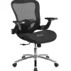 Office Chairs*Flash Furniture Sam Ergonomic Mesh Swivel Mid-Back Executive Office Chair, Transparent Black (GOWY87)