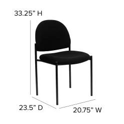 Folding & Stacking*Flash Furniture Tania Fabric Stackable Side Reception Chair, Black (BT5151BK)