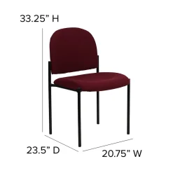 Folding & Stacking*Flash Furniture Tania Fabric Stackable Side Reception Chair, Burgundy (BT5151BY)