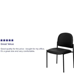 Folding & Stacking*Flash Furniture Tania Vinyl Stackable Side Reception Chair, Black (BT5151VINYL)