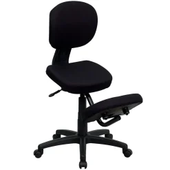 Office Chairs*Flash Furniture Tatum Armless Ergonomic Fabric Mobile Kneeling Posture Task Office Chair, Black (WL1430)