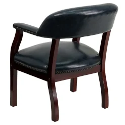 Office Chairs*Flash Furniture Vinyl Mid Back Luxurious Conference Chair, Navy