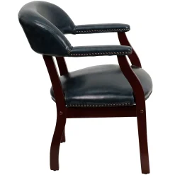 Office Chairs*Flash Furniture Vinyl Mid Back Luxurious Conference Chair, Navy