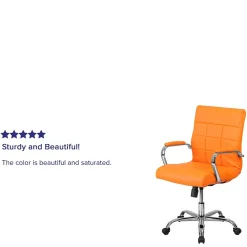 Office Chairs*Flash Furniture Vivian Vinyl Swivel Mid-Back Executive Office Chair, Orange (GO2240ORG)