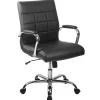Office Chairs*Flash Furniture Vivian Vinyl Swivel Mid-Back Executive Office Chair, Black (GO2240BK)