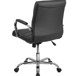 Office Chairs*Flash Furniture Vivian Vinyl Swivel Mid-Back Executive Office Chair, Black (GO2240BK)