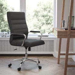 Ergonomic Chairs*Flash Furniture Whitney Ergonomic LeatherSoft Swivel High Back Executive Office Chair, Black/Chrome (GO2286HBK)