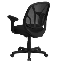 Office Chairs*Flash Furniture Y-GO Office Ergonomic Mesh Swivel Mid-Back Task Office Chair, Black (GOWY05A)