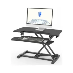 Standing Desks*FlexiSpot M7 Series 32"W Manual Rectangular Adjustable Standing Desk Converter, Black (M7-E-32B)