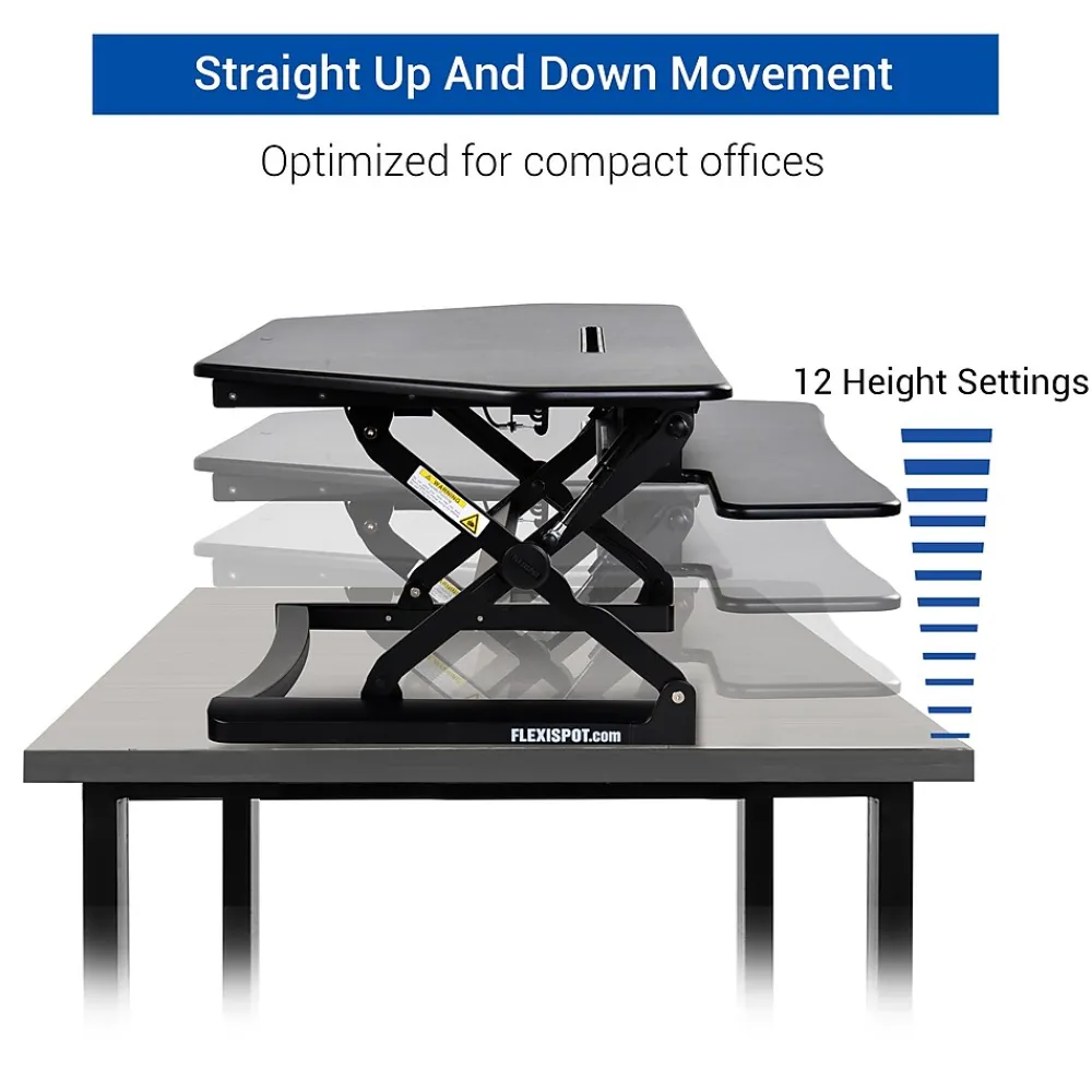 Standing Desks*FlexiSpot 41"W Manual Sit-Stand Desk Converter, Black (M4B-E-US)