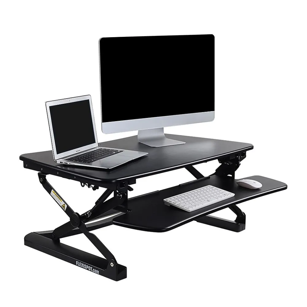 Standing Desks*FlexiSpot 35"W Manual Sit-Stand Desk Converter, Black (M2B)
