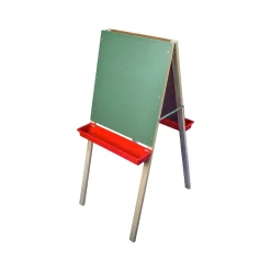 Dry Erase*Flipside Child's Double Dry-/Wet-Erase Easel, 44", White/Green/Red/Wood, Assorted Materials (17307)