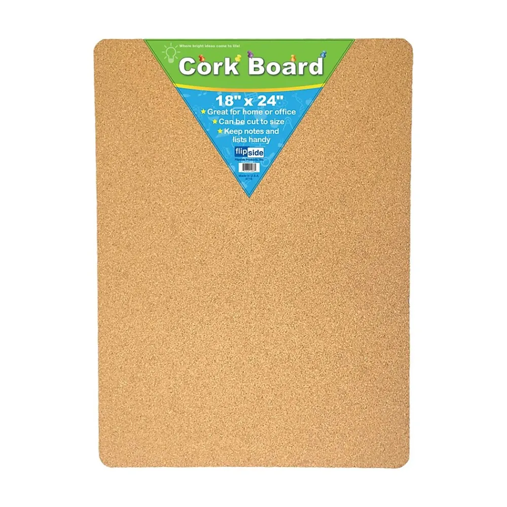 Bulletin*Flipside Cork Bulletin Board, 2' x 1.5', 5/Carton (10086)