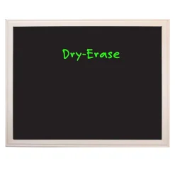 Dry Erase*Flipside Dry-Erase Blackboard, Wood Frame, 18" x 24" (17920)