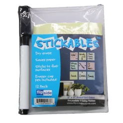 Dry Erase*Flipside Dry-Erase Sticky Notes, 3