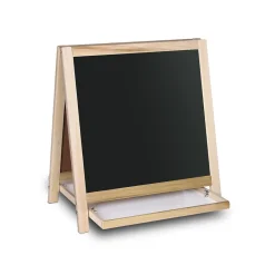 Dry Erase*Flipside Dry-Erase Two-Sided Easel, Wood Frame, 19.5" x 18" (17406)