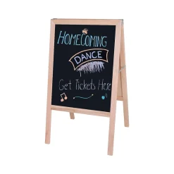 Dry Erase*Flipside Dry-Erase/Chalkboard Marquee Easel, 42
