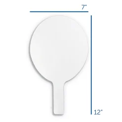 Dry Erase*Flipside Oval Answer Paddle Class Pack Dry-Erase Whiteboard, 7" x 12", 12/Pack (FLP12032)