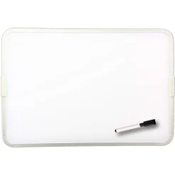Dry Erase*Flipside Products 2-Sided Magnetic Plastic Dry-Erase Whiteboard, Aluminum Framed, 9" x 12", Pack of 3 (FLP18732-3)