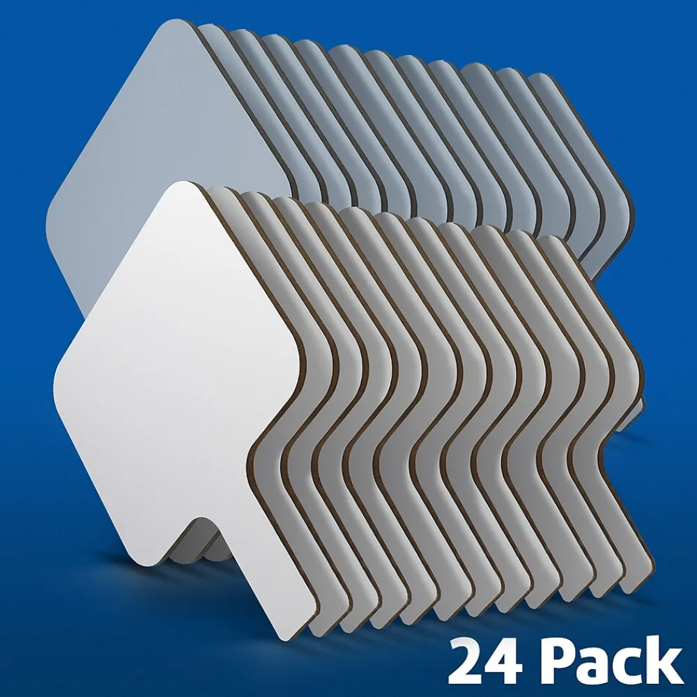 Dry Erase*Flipside Rectangular Dry-Erase Writing Paddle, 24/Set (10040)