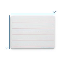 Dry Erase*Flipside Ruled Double-Sided Dry-Erase Whiteboard, 9" x 12", 24/Pack (FLP12034)