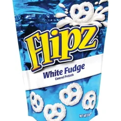 Flipz White Fudge Covered Pretzels Twists, 5 oz. Bags, 6 Bags/Box (058)