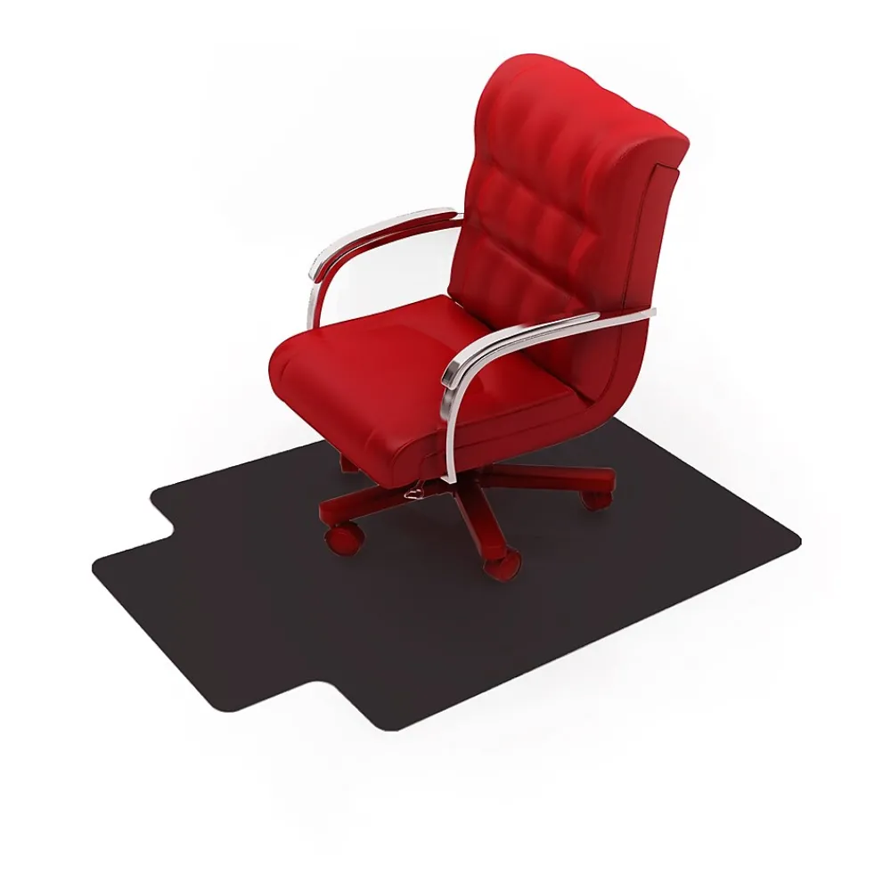Chair Mats*Floortex Advantagemat Chair Mat with Lip, 36" x 48", Designed for Low-Pile Carpet, Black Vinyl (FC113648LLBV)