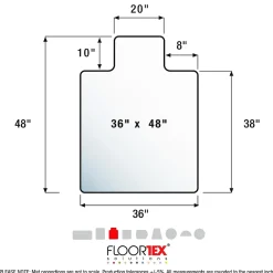 Chair Mats*Floortex Advantagemat Chair Mat with Lip, 36