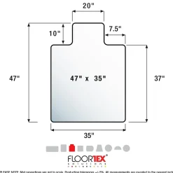 Chair Mats*Floortex Cleartex Unomat Carpet & Hard Floor Chair Mat with Lip, 35