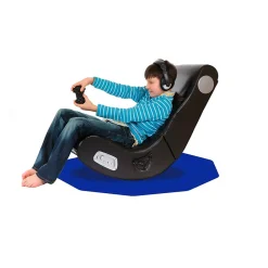 Chair Mats*Floortex 9Mat Carpet Gaming Chair Mat, 38" x 39", Designed for Low/Medium-Pile Carpet, Blue Polycarbonate (FC111001009RBL)