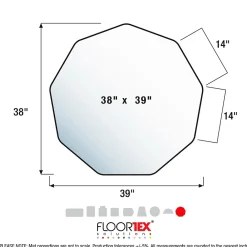 Chair Mats*Floortex 9Mat Hard Floor Gaming Chair Mat, 38