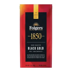 1850 Folgers Black Gold Caffeinated Ground Coffee, Dark Roast, 12 oz. (SMU60516)