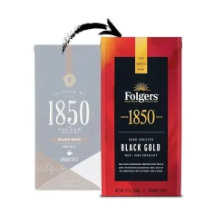1850 Folgers Black Gold Caffeinated Ground Coffee, Dark Roast, 12 oz. (SMU60516)
