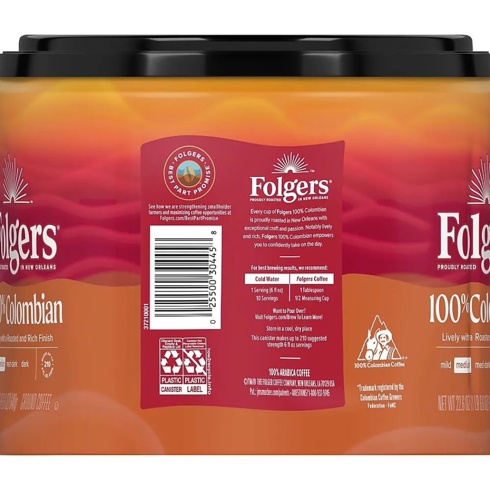 Folgers 100% Colombian Coffee, Medium Roast, 22.6 oz. (2550020532)