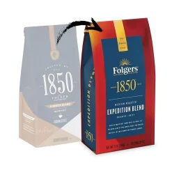 1850 Folgers Pioneer Blend Caffeinated Ground Coffee, Medium Roast, 12 oz. (SMU60514)
