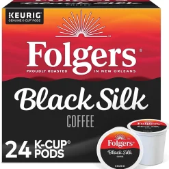 Folgers Black Silk Coffee Keurig® K-Cup® Pods, Dark Roast, 24/Box (6662)