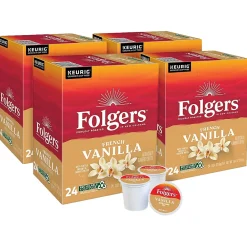 Folgers French Vanilla Coffee, Keurig K-Cup Pod, 96/Carton (6661CT)