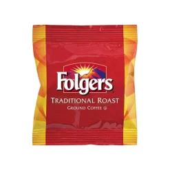 Folgers Traditional Roast Ground Coffee, Medium Roast, 42/Carton (SMU63006)