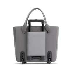 Florence Faux Leather Tote Bag, Gray (FLORLRT-03)<Francine Collection Outlet