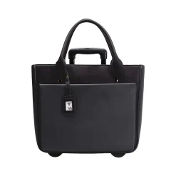 Florence Faux Leather Tote Bag, Black (FLORLRT-01)<Francine Collection Outlet